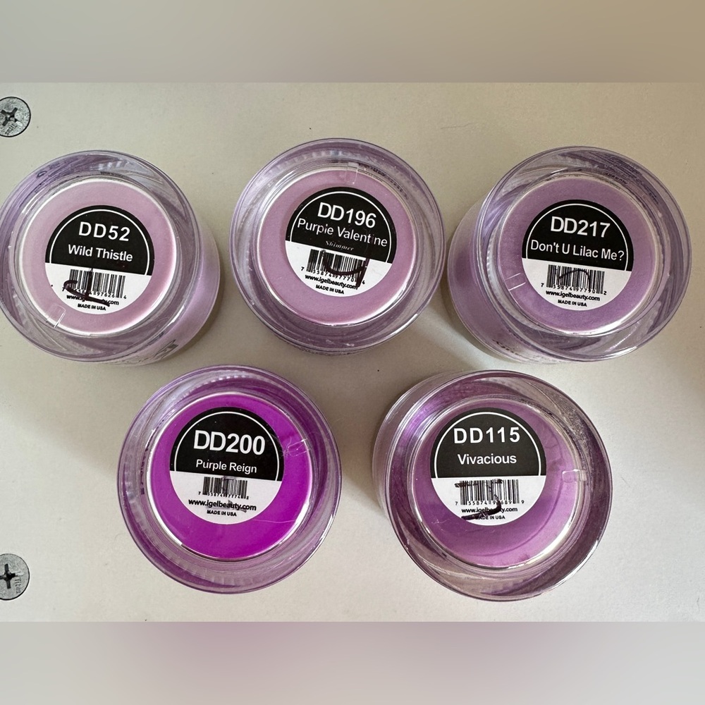 iGel Dip & Dap powder - lot of 5 - Purples